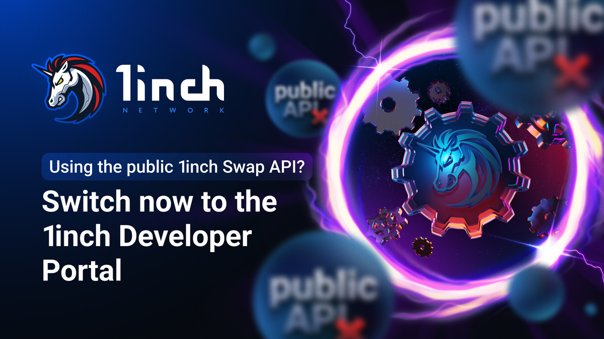 Public Swap API to be discontinued: access 1inch APIs via the 1inch ...