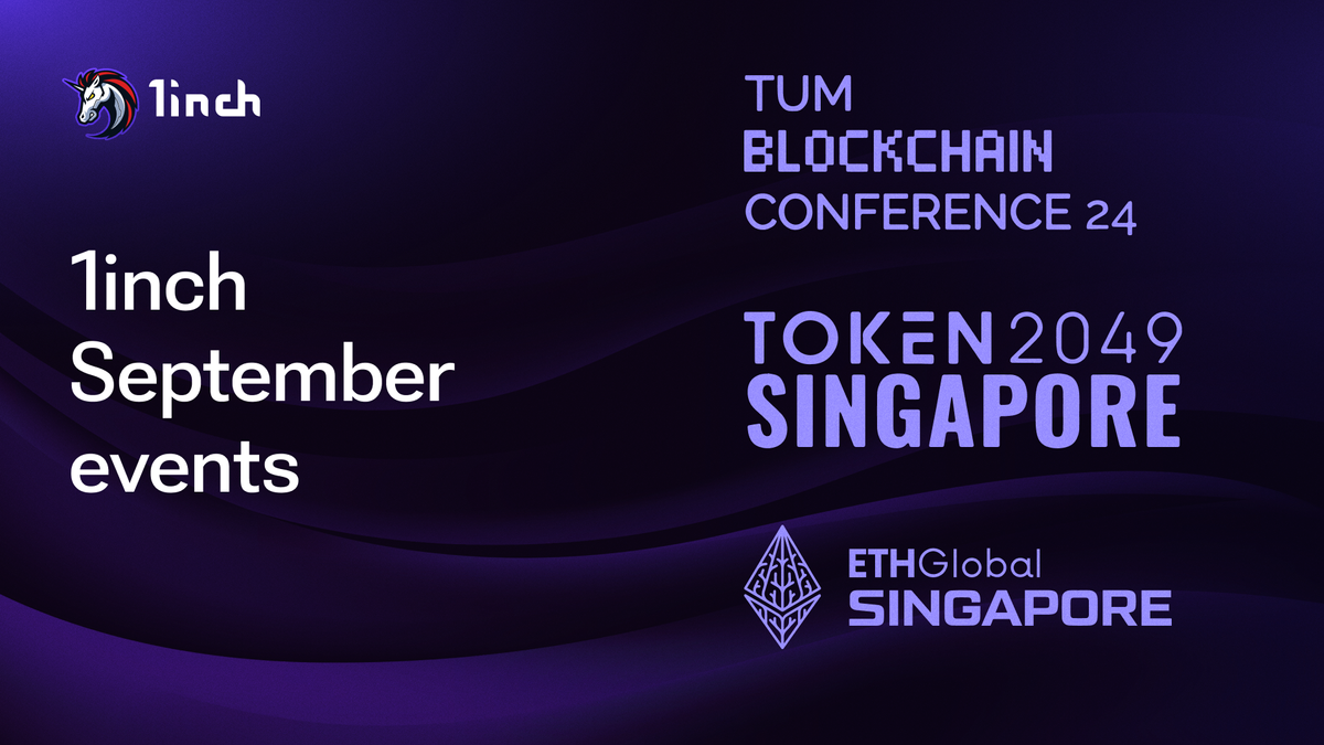 1inch all set to take center stage at September's major Web3 events