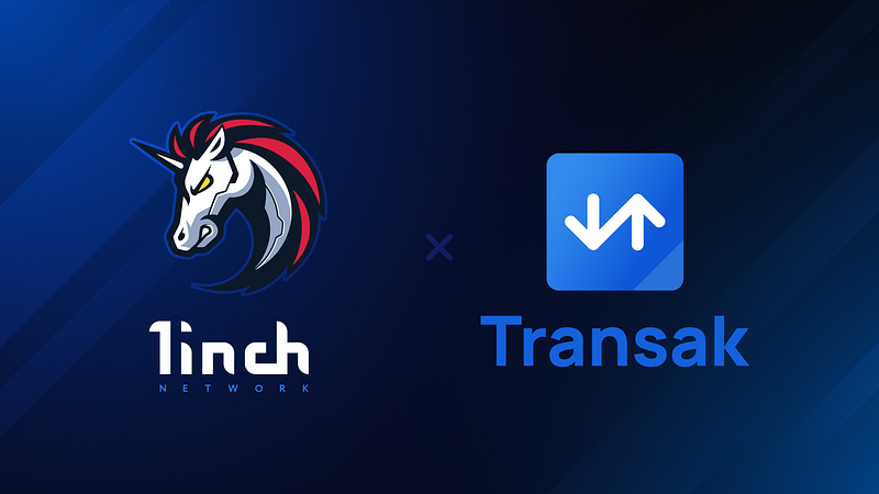 Transak fiat on ramp provider is integrated into the 1inch Wallet