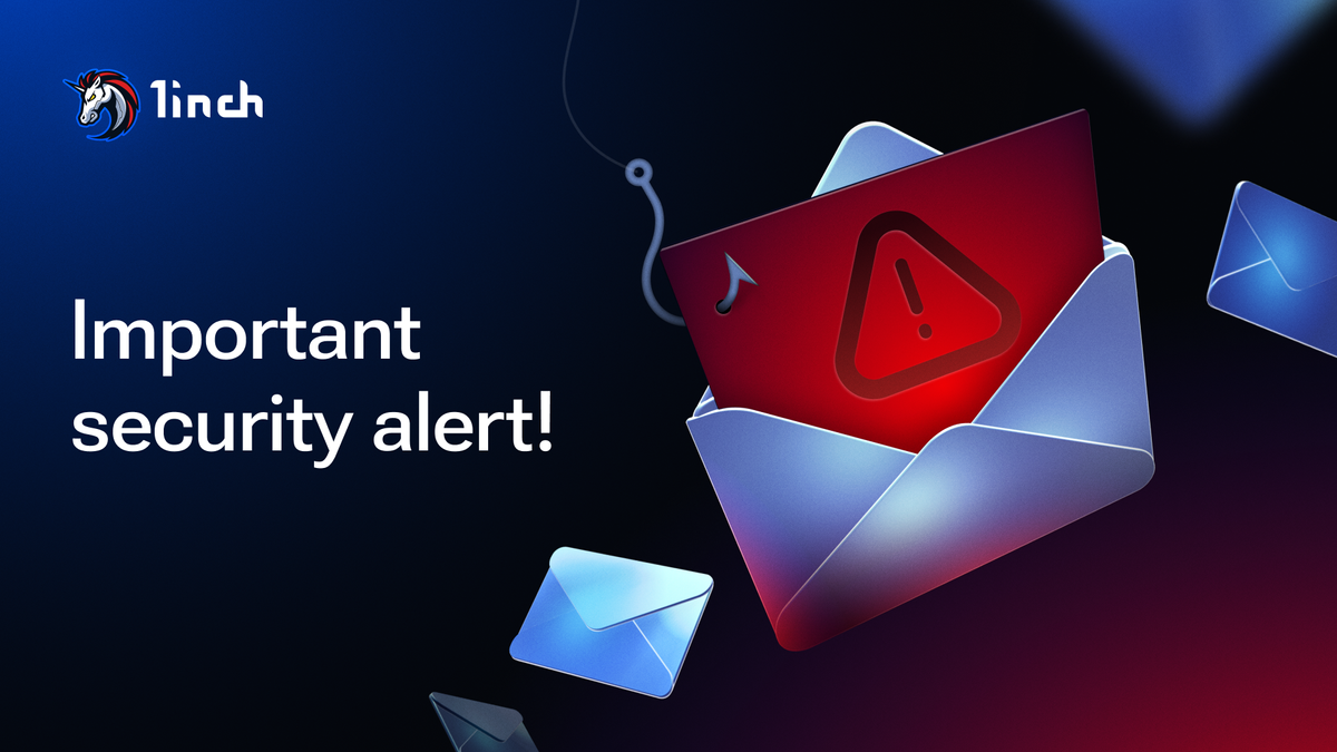 CAUTION: phishing emails are imitating 1inch communications