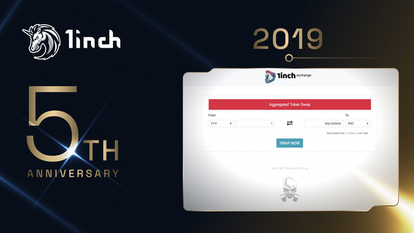 Looking back on 5 years of innovation: 1inch in 2019