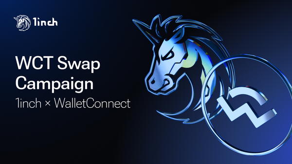 Swap for WCT on Solana via 1inch to win rewards from WalletConnect